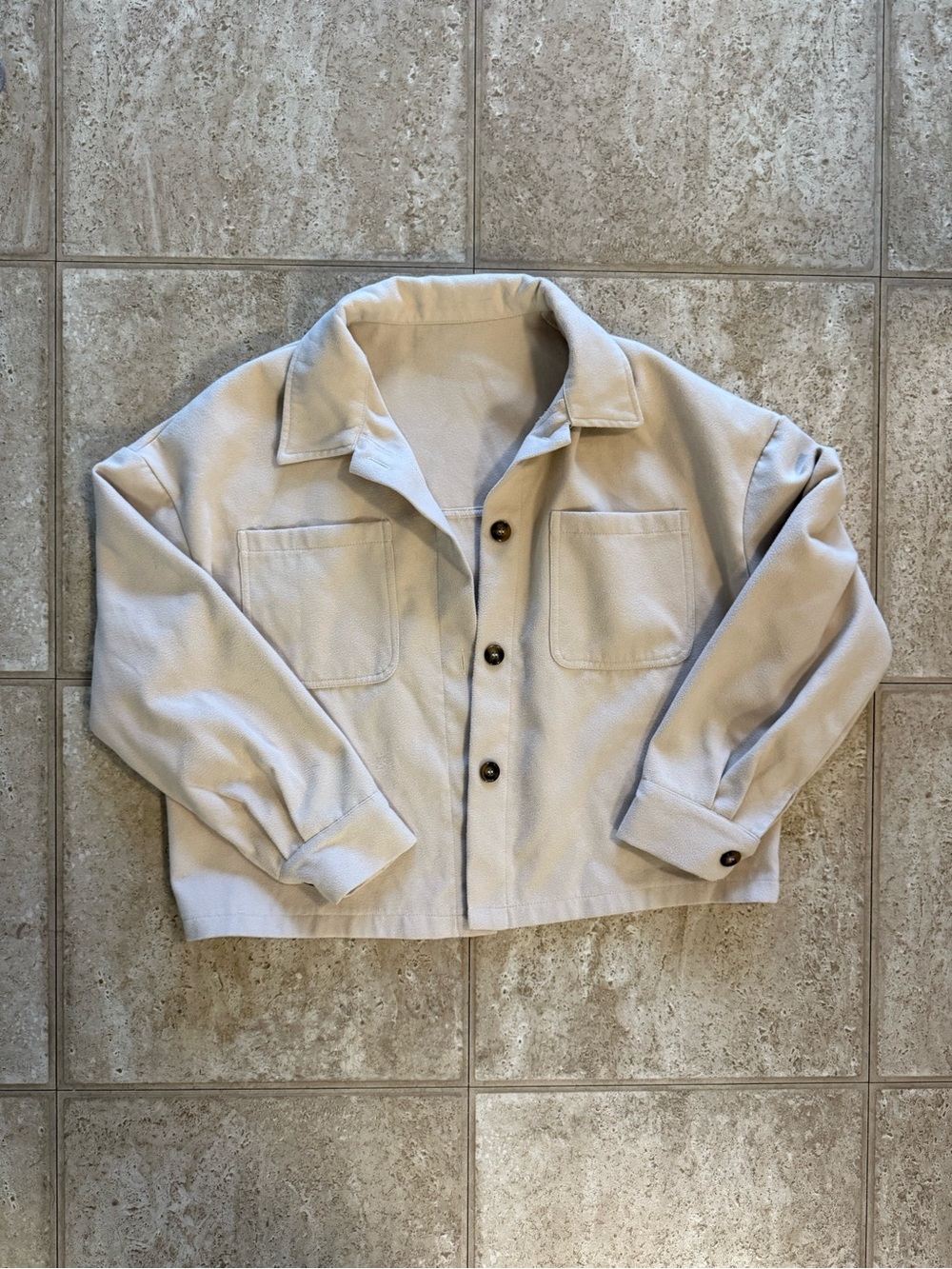 Cream Button-Front Jacket